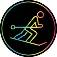 Skiing Vector Icon Design