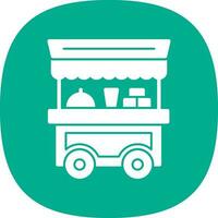 Food cart Vector Icon Design