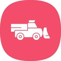 Snowplow Vector Icon Design