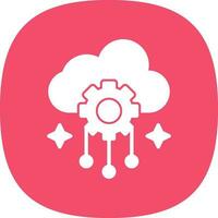 Cloud intelligence Vector Icon Design