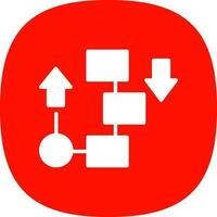 fluir diagrama vector icono diseño