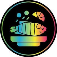 al vapor pescado vector icono diseño