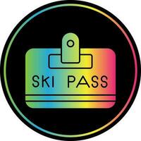 esquí pasar vector icono diseño