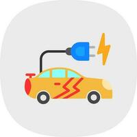 Electric car Vector Icon Design