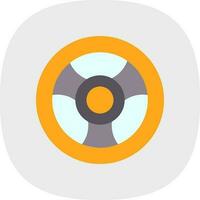 Steering wheel Vector Icon Design