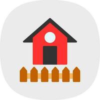 Cowshed Vector Icon Design