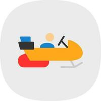 Snowmobile Vector Icon Design