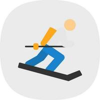 Skiing Vector Icon Design