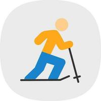 Skier Vector Icon Design