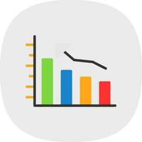 Bar graph Vector Icon Design