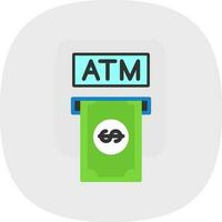 Atm machine Vector Icon Design