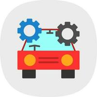 Driverless car Vector Icon Design