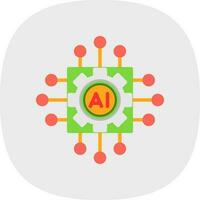 Artificial intelligence Vector Icon Design