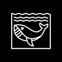 Whale in Water Vector Icon Design