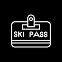 Ski pass Vector Icon Design