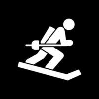 Skiing Vector Icon Design