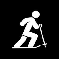 Skier Vector Icon Design