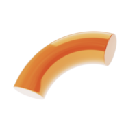 3d dimensionnel forme trimestre Donut abstrait géométrique or métal. réaliste brillant d'or luxe modèle décoratif conception illustration. minimaliste brillant Donut maquette isolé transparent png