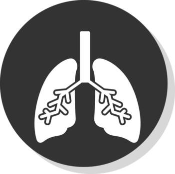 diseño de icono de vector de pulmones