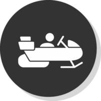 Snowmobile Vector Icon Design