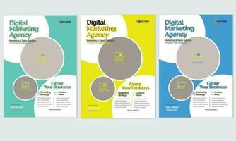 Digital marketing flyer template for free download a4 design vector