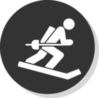 Skiing Vector Icon Design