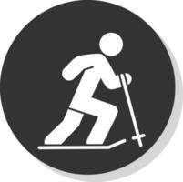 esquiador vector icono diseño