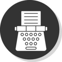 Typewriter Vector Icon Design