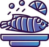 Steamed fish Vector Icon Design