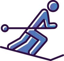 Skiing Vector Icon Design