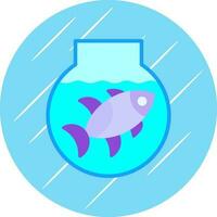 Fish bowl Vector Icon Design