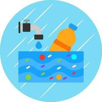 diseño de icono de vector de contaminación de agua