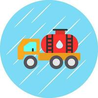 Oil tanker Vector Icon Design