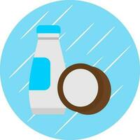 Coconut milk Vector Icon Design