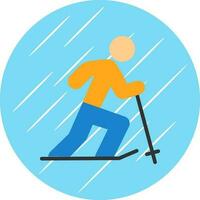 Skier Vector Icon Design