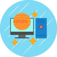 Desktop computer Vector Icon Design