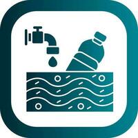 diseño de icono de vector de contaminación de agua