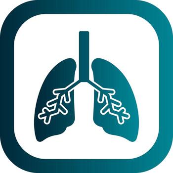 diseño de icono de vector de pulmones