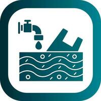 diseño de icono de vector de contaminación de agua