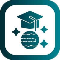 Graduation hat Vector Icon Design