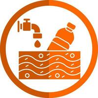 diseño de icono de vector de contaminación de agua