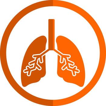 diseño de icono de vector de pulmones