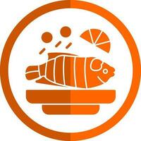 Steamed fish Vector Icon Design