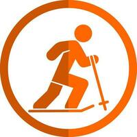 Skier Vector Icon Design