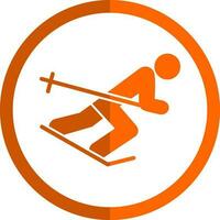 Skier Vector Icon Design