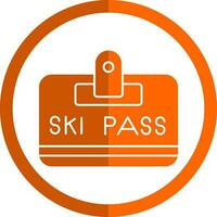 Ski pass Vector Icon Design