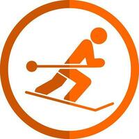 Skiing Vector Icon Design