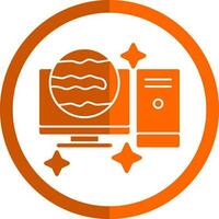 Desktop computer Vector Icon Design