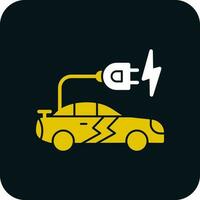 diseño de icono de vector de coche eléctrico