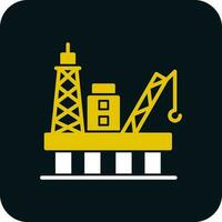 Oil platform Vector Icon Design